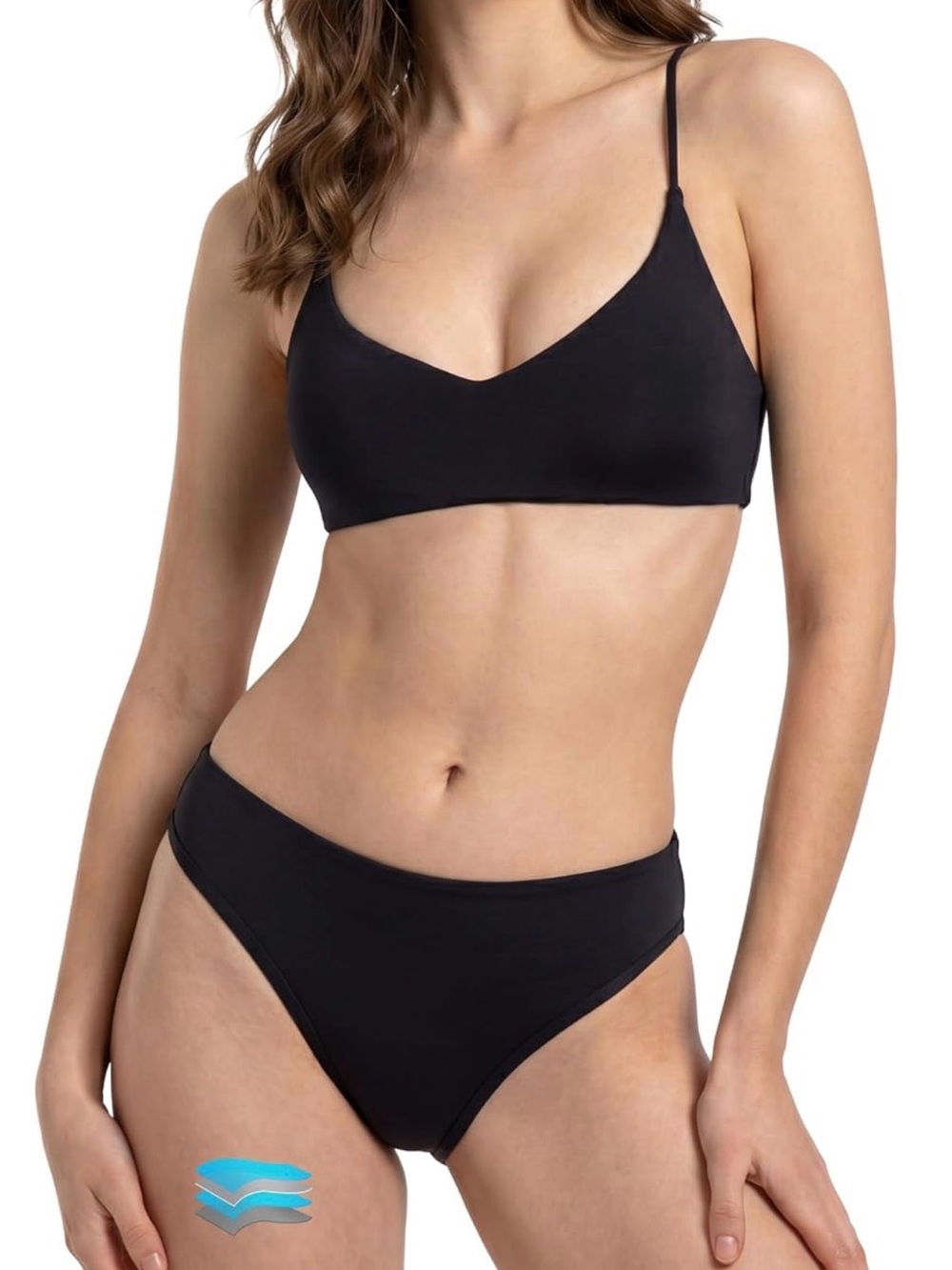 Period Swimwear Two Piece Crossback Low Waisted Bikini Set